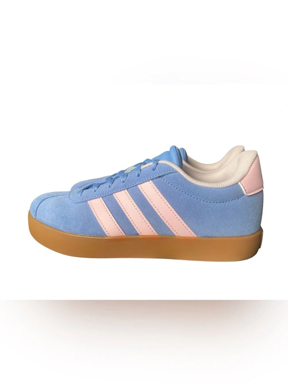 adidas VL Court 3.0 Kids Size 4.5 Y /fits 5.5 Women NEW Blue/Pink